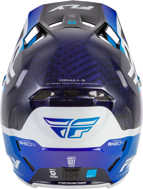 Fly Racing Formula S Carbon Byte Helmet for Motorcycle, Blue Carbon/White - Size Medium/Large