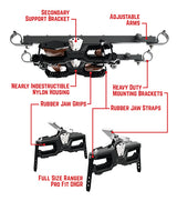 SEIZMIK Ohgr Mount for Can-Am Defender HD Models (2016-2017) – Secure Gun Mount with Rubber Straps and Adjustable Telescoping Arms