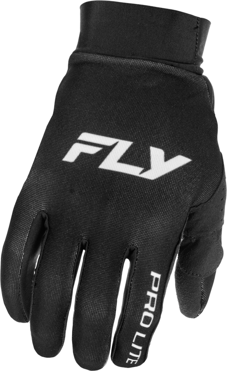 Fly Racing Pro Lite Gloves Black/White XL – Lightweight Race Gloves with Touch Screen Compatibility for Motocross and Off-Road Vehicles