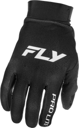 Fly Racing Pro Lite Gloves - Black/White Large for Motorcycle & ATV Riders