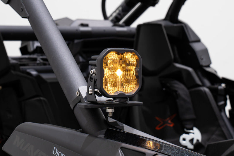 Diode Dynamics 17-24 Can-Am Maverick X3 SS5 Stage Series Ditch Light Kit - Sport Yellow Combo