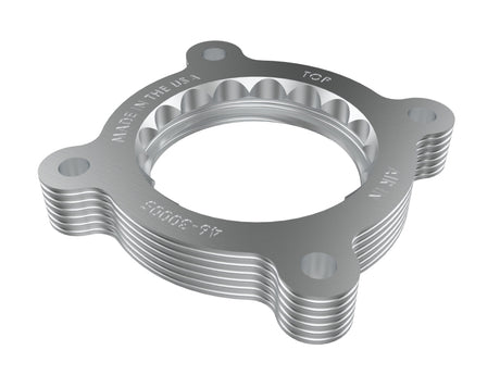 aFe Silver Bullet Throttle Body Spacer Kit for Subaru Crosstrek 2021-2024 with Serrated/Helix Design