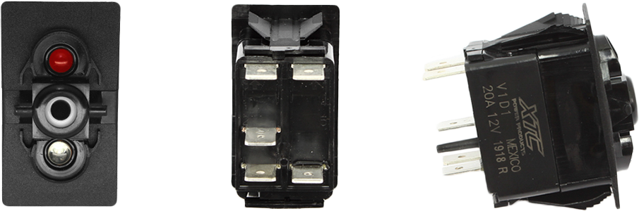 XTC Power Products Dash Switch Body Single Acc Red/Blue – Compatible with Polaris RZR, Can-Am Maverick, Yamaha YXZ, and More