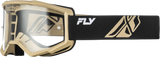 Fly Racing Youth Focus Goggle Black/Khaki with Clear Lens – ATV, Motorcycle, Snowmobile Fitment