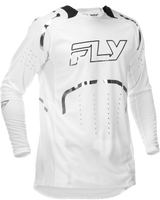 Fly Racing Evolution DST Le Flash Jersey White/Silver for Cycling - Breathable Performance Fit