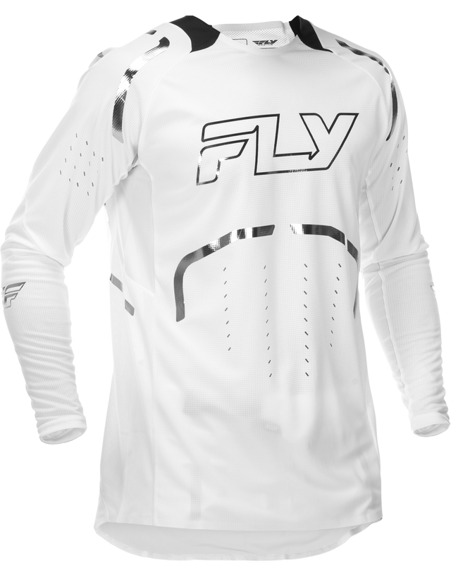 Fly Racing Evolution DST Le Flash Jersey White/Silver Small for Road and Mountain Bicycles