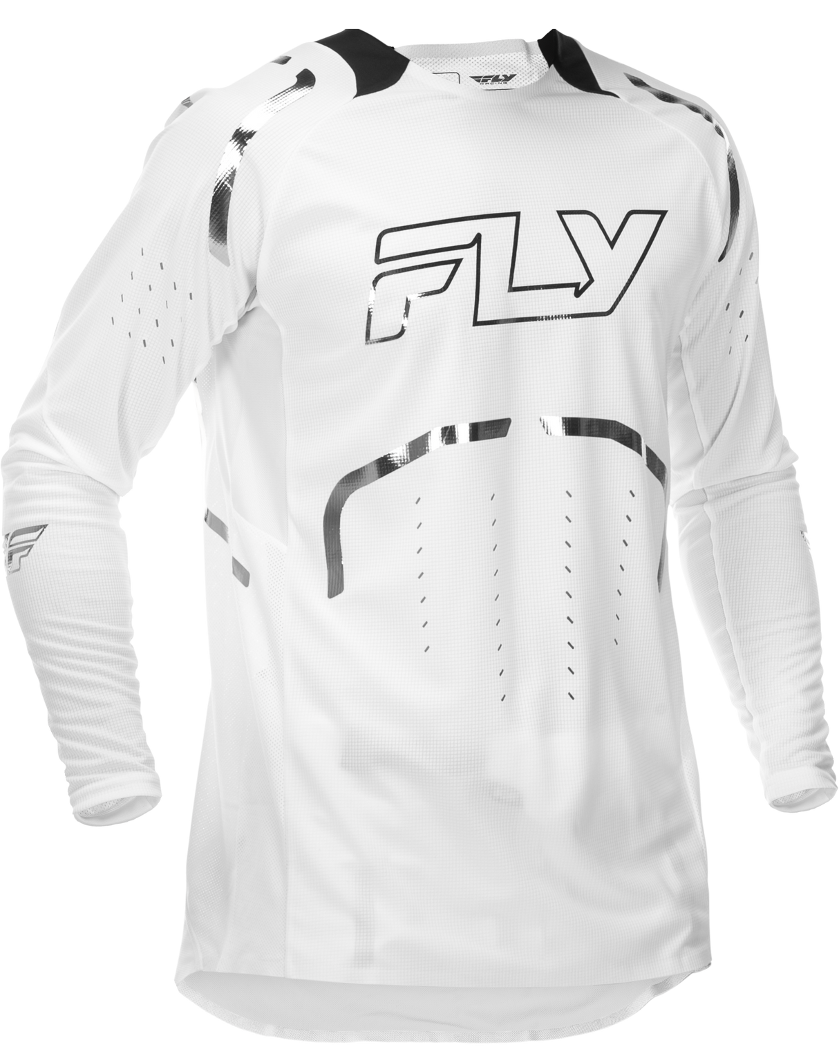Fly Racing Evolution DST Le Flash Jersey for Cycling, White/Silver, XL