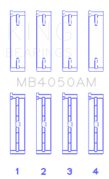 King Engine Bearings Mitsubishi 6G74 (Size +0.75mm) Main Bearing Set