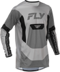 Fly Racing Lite Jersey Grey/Black Large - High-Performance Motorcycle Jersey for Off-Road and Motocross, Fits Most 125cc to 450cc Bikes
