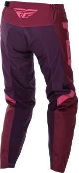 Fly Racing Women's F 16 Pants Pink/Mauve Size 09/10 – Durable Motorcycle Pants with Mesh Liner and Adjustable Fit