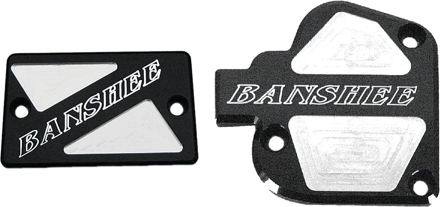 MODQUAD Throttle & Brake Cover Set with Black Logo for Yamaha YFZ350 Banshee (1987-1996)