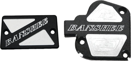 MODQUAD Throttle & Brake Cover Set with Black Logo for Yamaha YFZ350 Banshee (1987-1996)