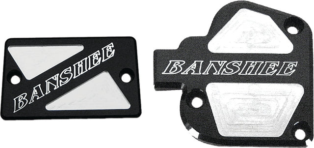 MODQUAD Throttle & Brake Cover Set with Black Logo for Yamaha YFZ350 Banshee (1987-1996)