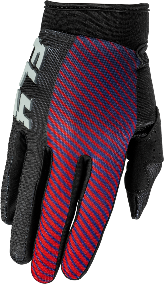 Fly Racing Youth F 16 Gloves Black/Red/Purple Y3XS - All-Around Performance Riding Gloves for Off-Road and Motocross