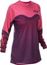 Fly Racing Women's F 16 Jersey Pink/Mauve - Lightweight Performance Motorcycle Jersey for Cruiser and Sport Bikes