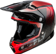Fly Racing Formula S Carbon Protocol Helmet for Off-Road and Motocross - Black Carbon/Red, Size Small