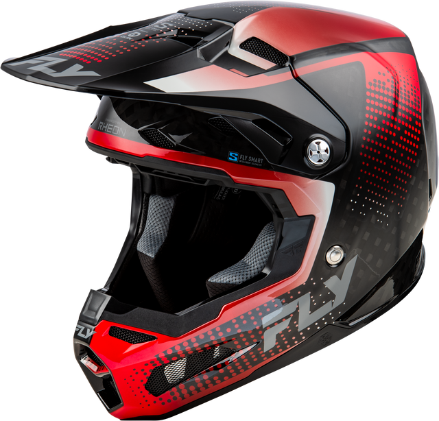 Fly Racing Formula S Carbon Protocol Helmet for Off-Road and Motocross - Black Carbon/Red, Size Small