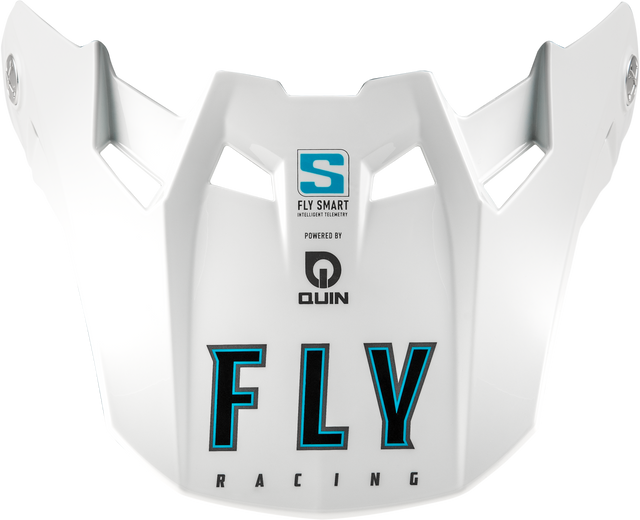 Fly Racing Formula S Carbon Solid White Visor for Motorcycle Helmets - Medium/Large