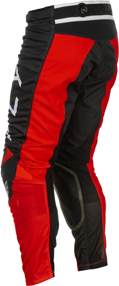 Fly Racing Kinetic Mesh Center Pants for Offroad Vehicles, Size US 36, Black/White/Red