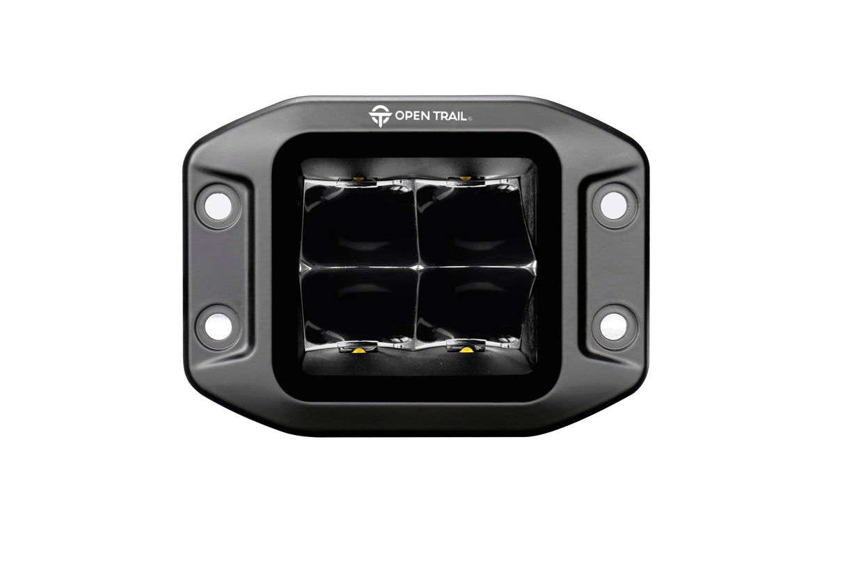 Open Trail HML-9540FC 10 Stealth LED Flush Mount Pods for Off-Road Vehicles - Fits 4x4 Trucks and SUVs