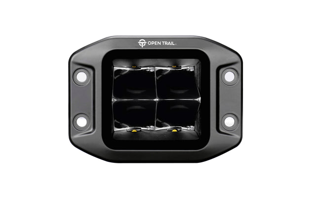 Open Trail HML-9540FC 10 Stealth LED Flush Mount Pods for Off-Road Vehicles - Fits 4x4 Trucks and SUVs