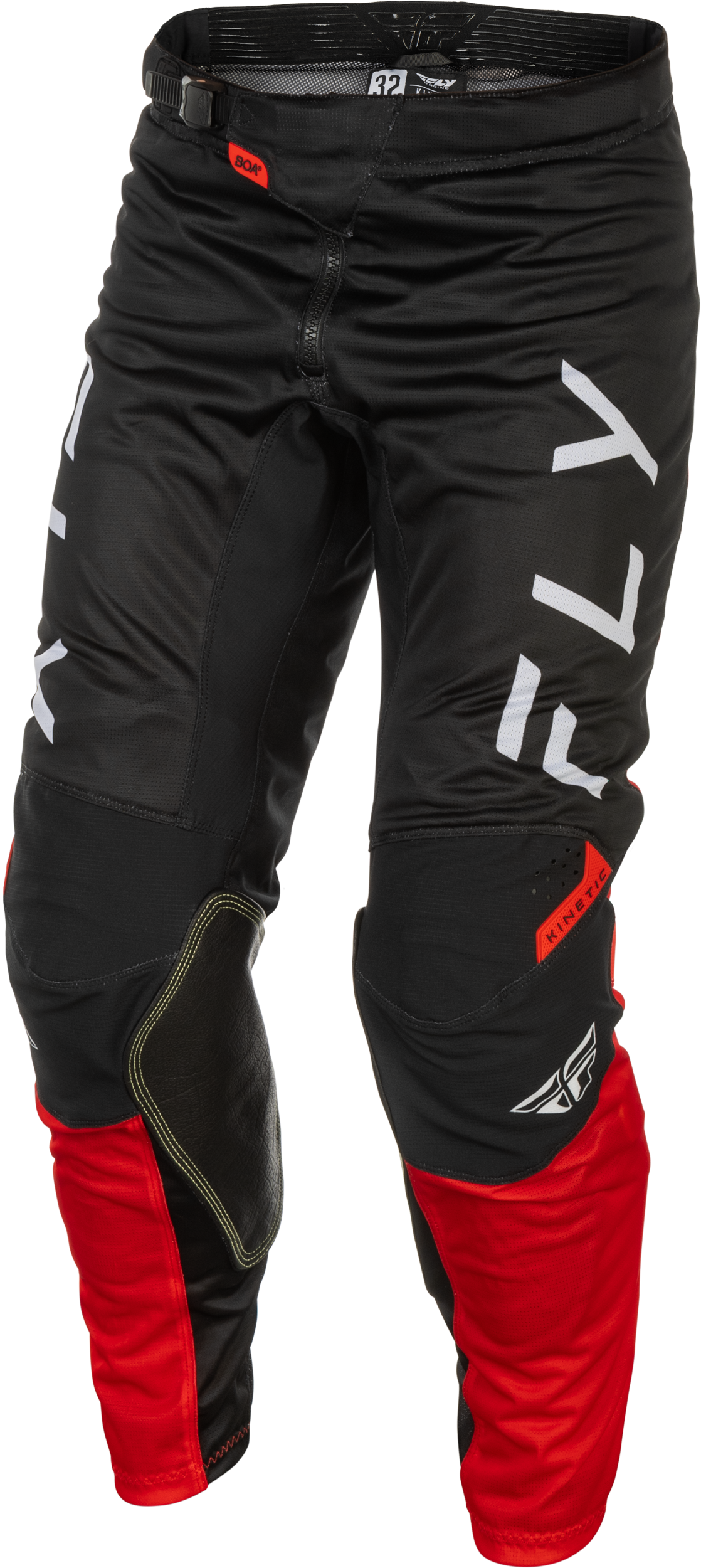 Fly Racing Kinetic Mesh Center Pants for Offroad Vehicles – Size US 28, Black/White/Red