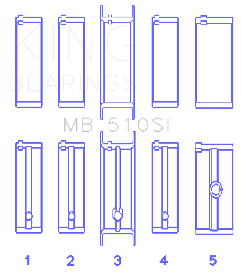 King Engine Bearings Chrysler 360 Main Bearing Set