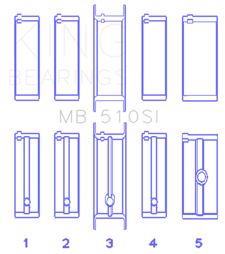 King Engine Bearings Chrysler 360 Main Bearing Set