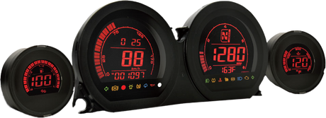 KOSO HD03 Series Gauge Kit for Harley Davidson FLHT and FLTR Models (2014-2017) with Color Changeable LCD Display