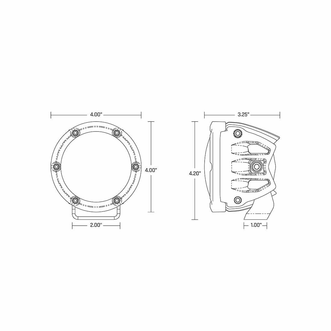 RIGID 360 Series 4-Inch Spot RGB/2 RGBW Light Covers for Jeep Wrangler, Ford F-150, Chevrolet Silverado