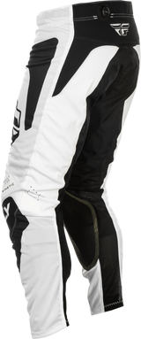 Fly Racing Kinetic Mesh Sym Pants White/Black Size 30 – Versatile Motorcycle Riding Gear for Off-Road and Street Vehicles
