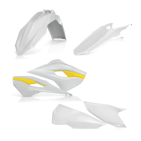 Acerbis 2403074891 Powersports Plastic Kit for Husqvarna TE 125-300 & FE 250-501 (2015-2016) – White/Yellow Original Factory Colors