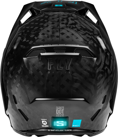 Fly Racing Formula S Carbon Helmet Black for Motocross - Size Small (2X S1a) with Crash Detection and Ride Analytics