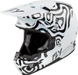 Fly Racing Formula S Carbon Abyss Helmet for Motocross and Off-Road - Large, White/Black