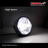 KOSO GH-01 LED Headlight 5.75 Inch for Motorcycle - DOT Certified