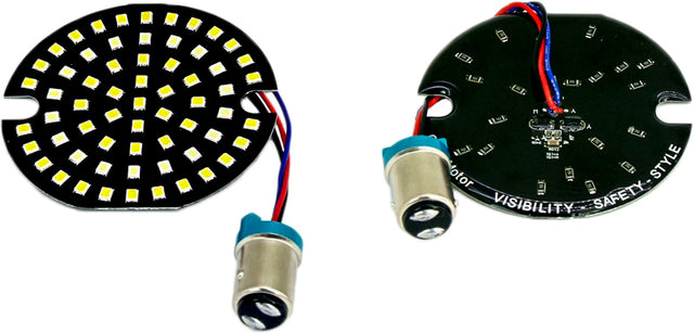 CYRON AC1157PFAW LED Turn Signal Inserts - 3 Inch 1157 Wht Halo Amber for Vehicles with 120° Wide Viewing Angle