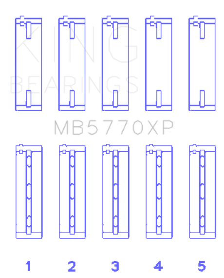 King Engine Bearings Nissan Vk45Dd/E/Vk50Ve/Vk56DE/Vd (Size STDX) Main Bearing Set