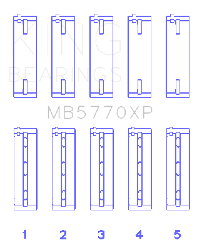 King Engine Bearings Nissan VK45DD/E/ VK50VE/ Vk56DE/VD (Size 0.26) Main Bearing Set