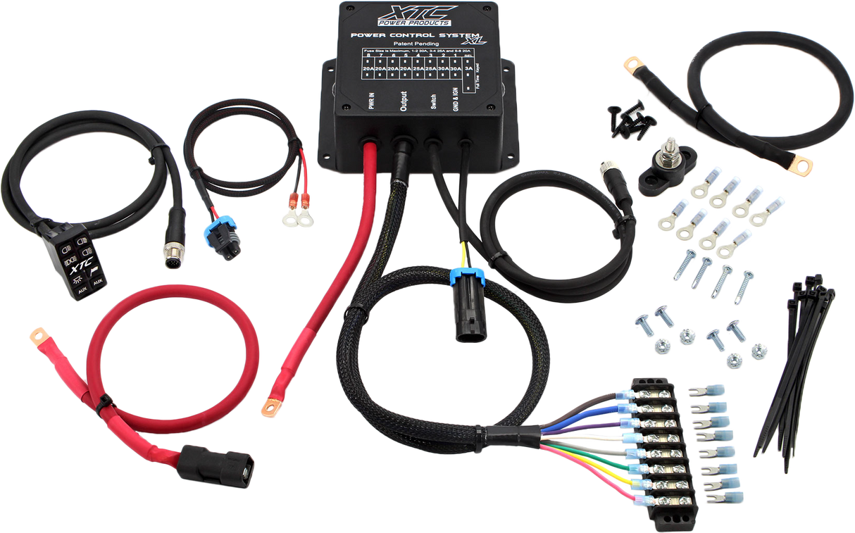 XTC Power Products 8 Switch Power Control System with Micro Switch Pad for UTV, Truck, Jeep, Boat, Tractor & RV - Part PCS-81