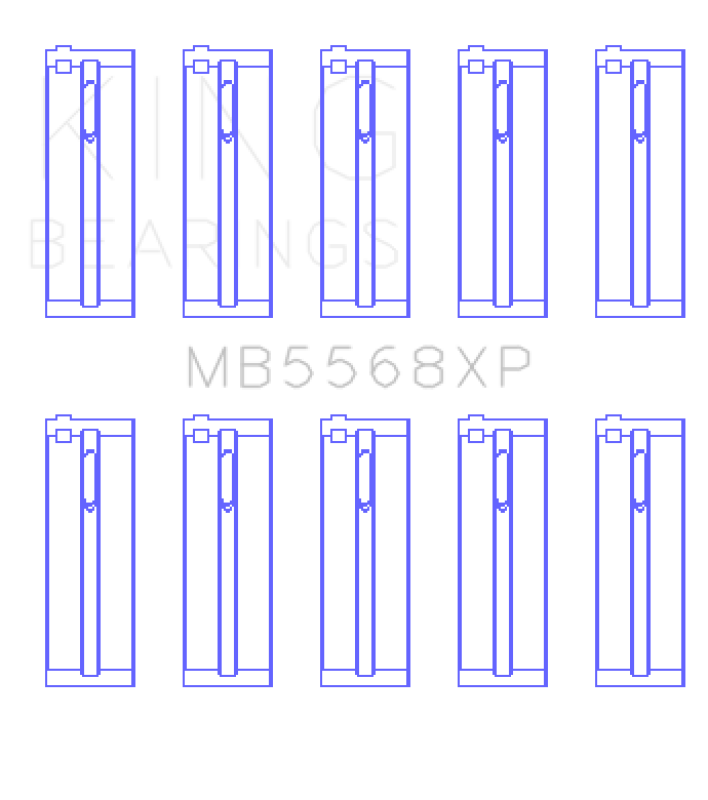 King Acura D16A1 / 97-01 Honda H22A4 / 98+ F23A (Size 0.25mm) Performance Main Bearing Set