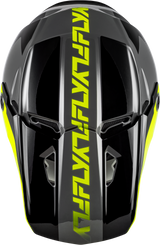 FLY Racing Kinetic Crest Helmet for Off-Road Motorcycles - Grey/Black/Hi Vis, DOT & ECE Approved, Size Large