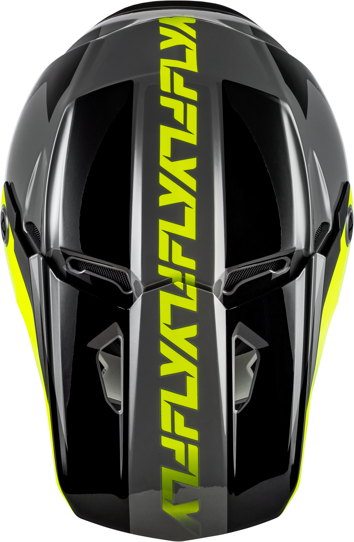 Fly Racing Kinetic Crest Helmet Grey/Black/Hi Vis - Size Medium for Off-Road Motorcycles
