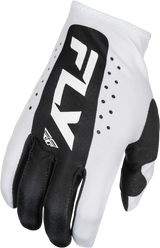 Fly Racing Lite Gloves White/Black 3X-Large for Offroad MX Riding