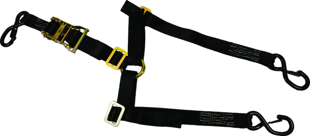 DragonFire Racing Dragonfire Spare Tire Tie-Down Strap with Heavy-Duty Ratchet and Rubber-Coated Hooks