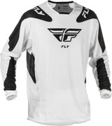 Fly Racing Kinetic Mesh Sym Jersey White/Black XL for Off-Road and Dirt Bikes
