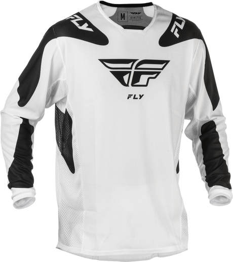 Fly Racing Kinetic Mesh Sym Jersey White/Black 2X for Motocross and Off-Road Bikes