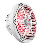 DS18 NXL-M Series 8-Inch Marine and Powersports Speaker with RGB LED Lights – White Finish