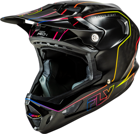 Fly Racing Werx R Flow Carbon Helmet - Black Carbon/Black with Multi Visor, Extra Large Fit for Mountain, BMX, and Cycling