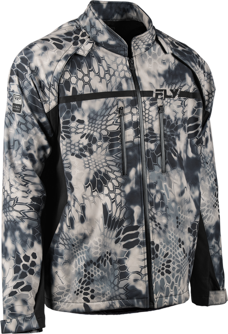 Fly Racing Patrol Kryptek Jacket in Grey/Black – Size Large, Water-Resistant Motorcycle Outerwear for Men