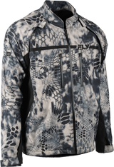 Fly Racing Patrol Kryptek Jacket Grey/Black - Versatile Motorcycle Outerwear for Men, Size 2X, Fits Yamaha, Honda, Kawasaki, Suzuki, and More
